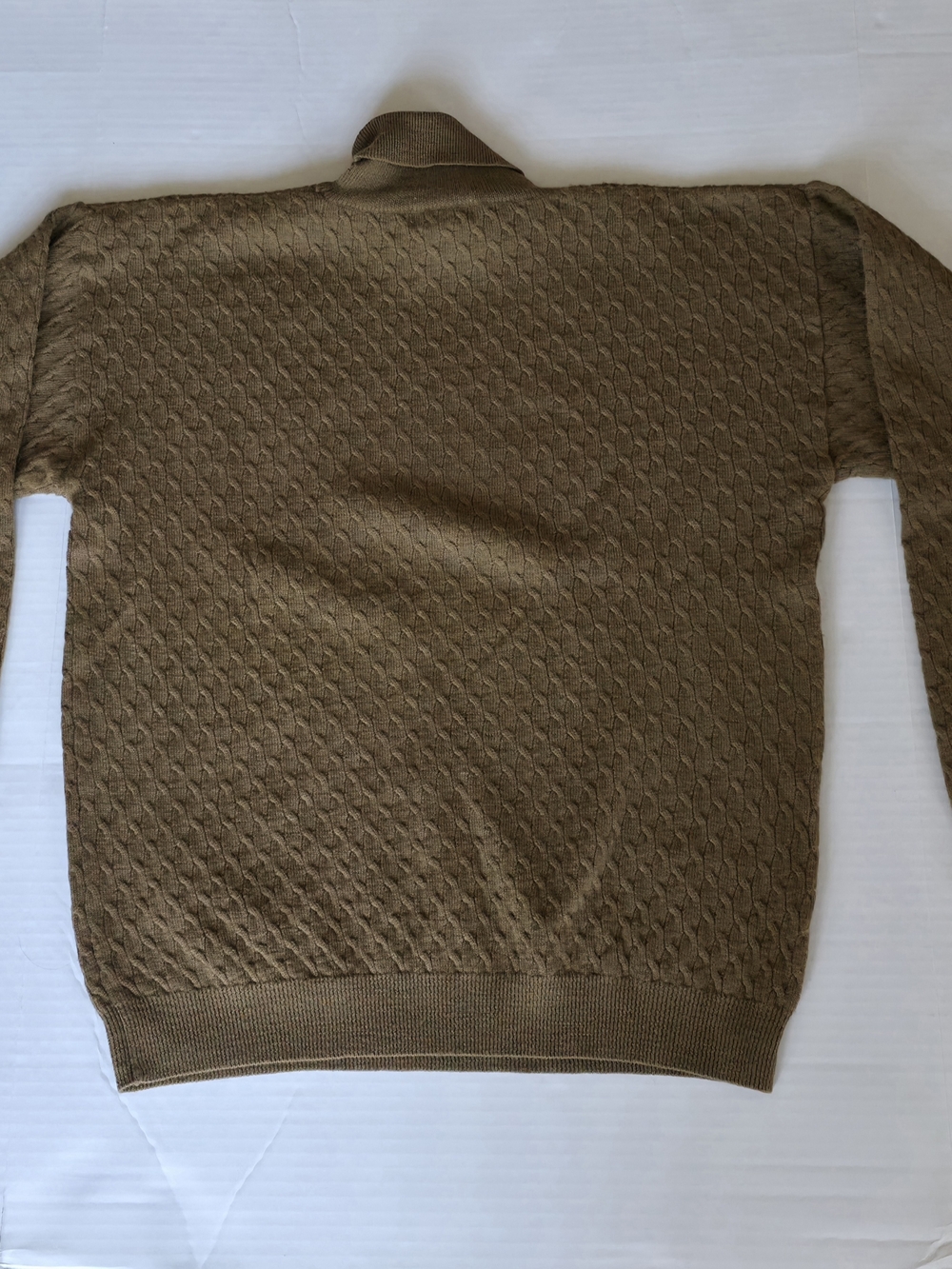 Barry Bricken 100% Merino Brown Turtleneck Men's Sweater Pullover Fall Old Money - Picture 7 of 7